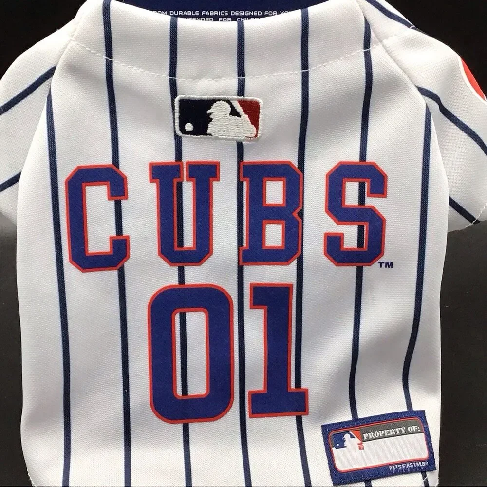 MLB Jersey for Dogs & Cats Chicago Cubs Dog Jersey Shirt Small Pets First New